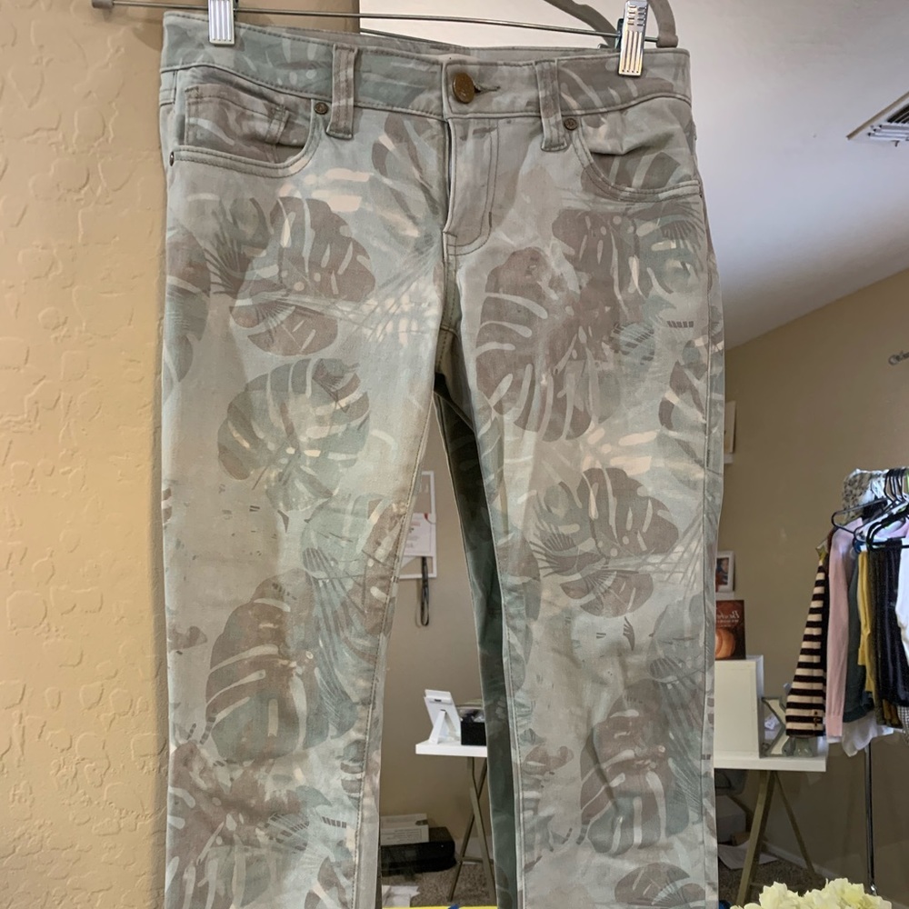 Cabi palm print jeans